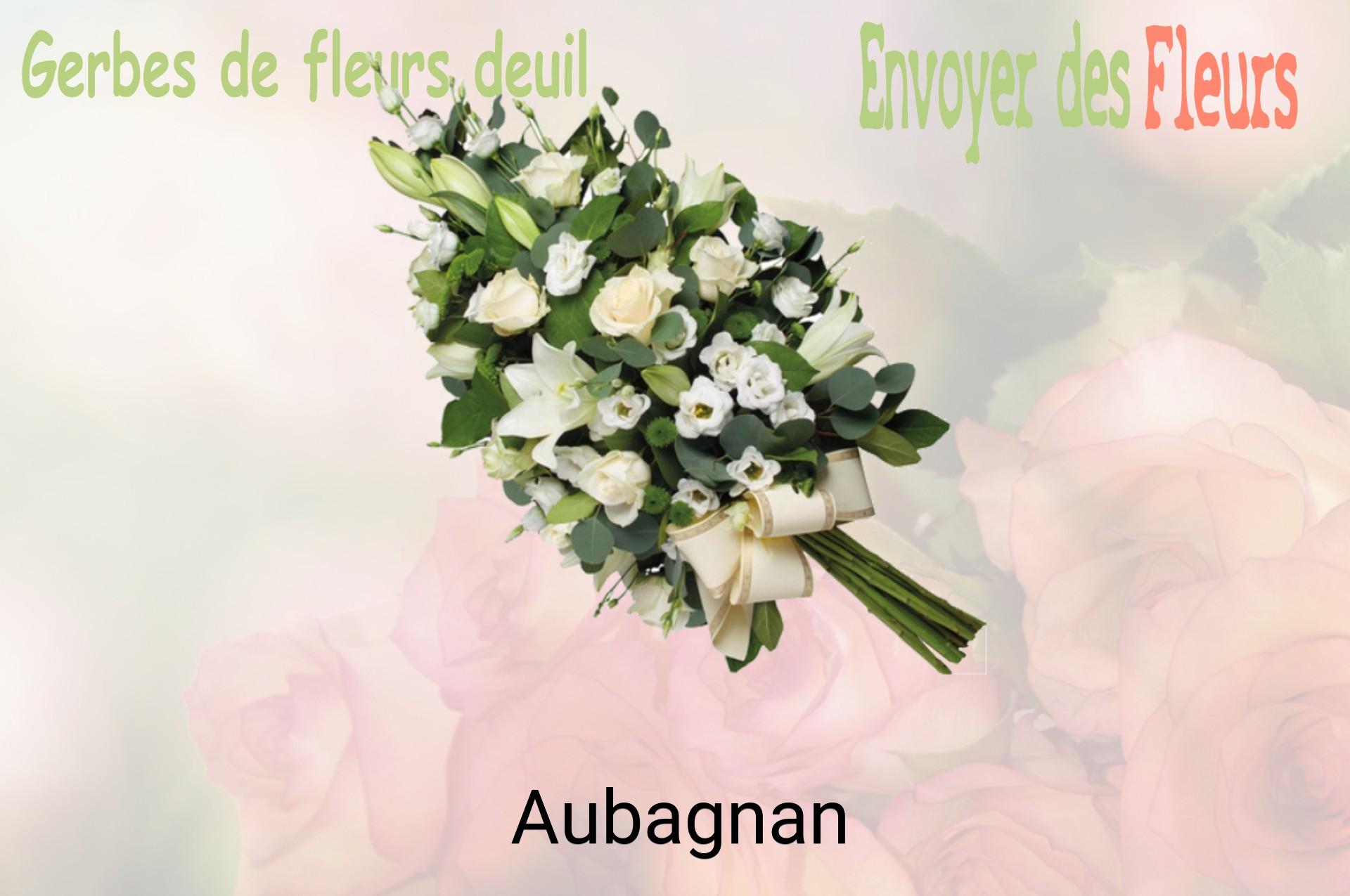 Gerbe de fleurs de deuil livrée à Aubagnan